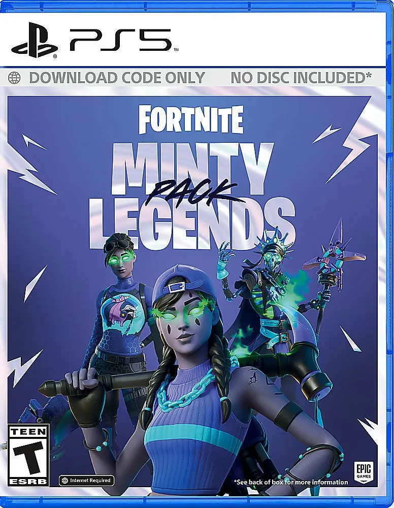 Sony - PlayStation 5 Slim 1TB Console - Disc Edition - FORTNITE Cobalt Star Bundle w. FREE Minty Legends Pack