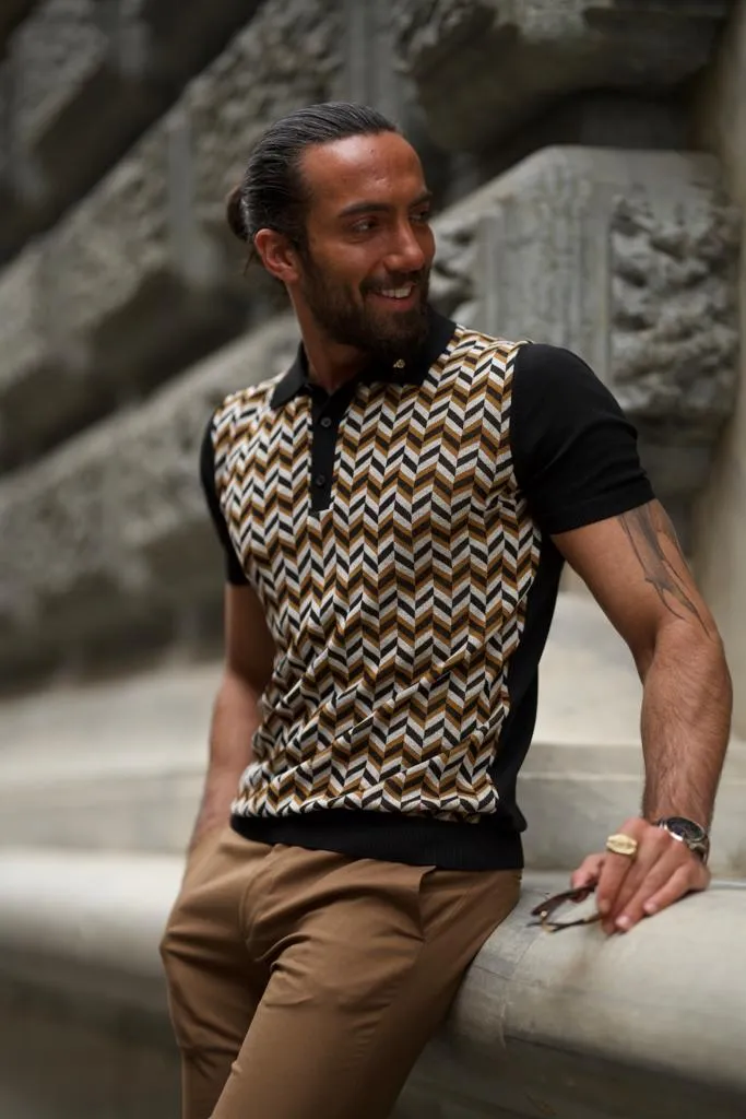 Sorento Black Slim Fit Polo T-Shirt