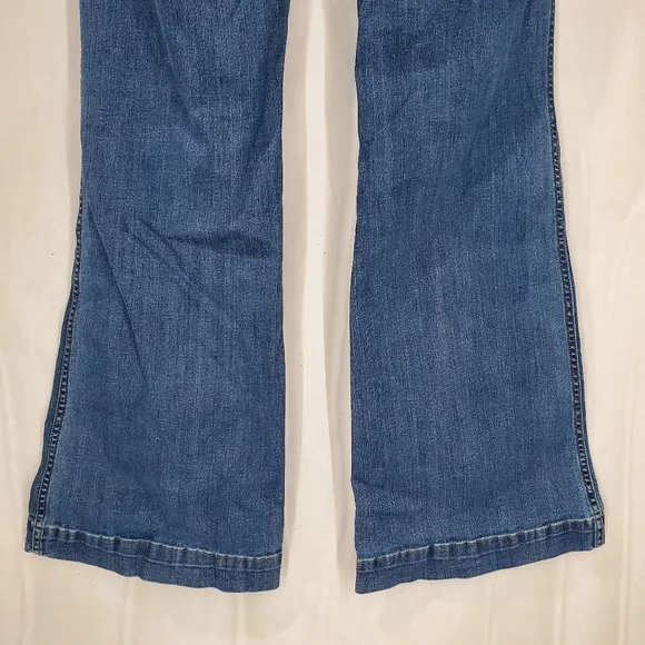 Spanx Jeans Women’s Plus Size 1X Flare Leg Pull on denim 20456R Vintage Indigo