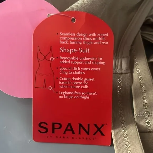 Spanx Slim Cognito Midthigh Shape Suit 1X Nude