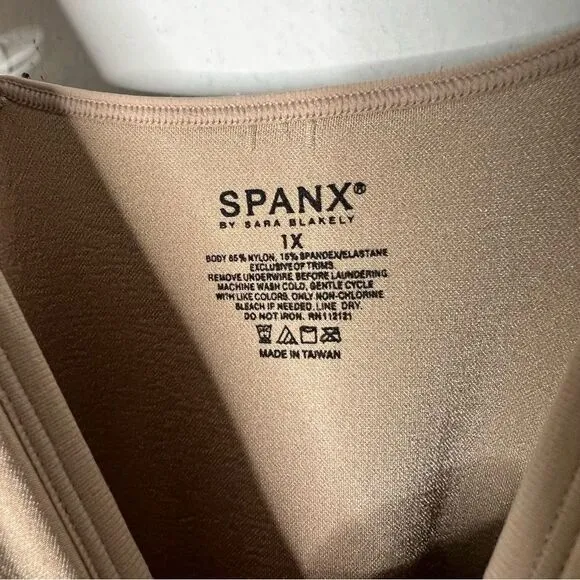 Spanx Slim Cognito Midthigh Shape Suit 1X Nude