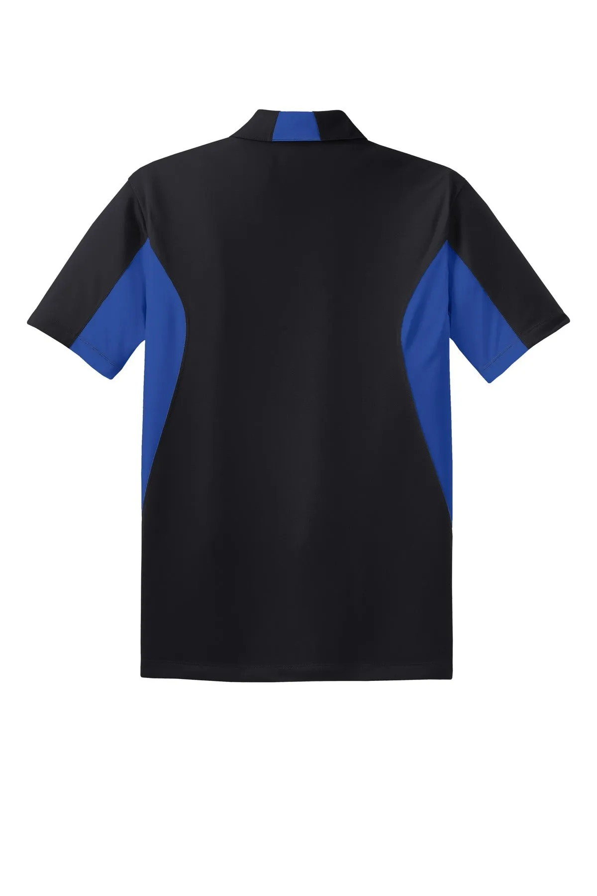 Sport-Tek Tall Side Blocked Micropique Sport-Wick Polo. TST655 Black/ True Royal Tall