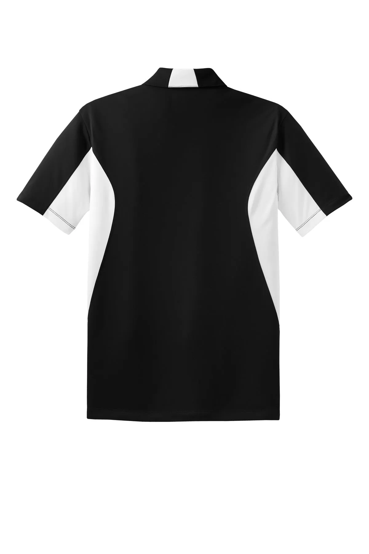 Sport-Tek Tall Side Blocked Micropique Sport-Wick Polo. TST655 Black/ White Tall