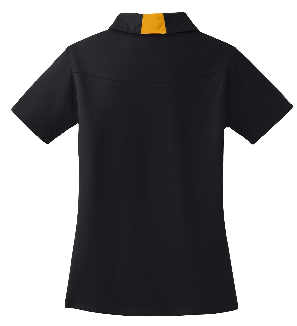 Sport-Tek Women's Side Blocked Micropique Sport-Wick Polo. LST655 Black/ Gold