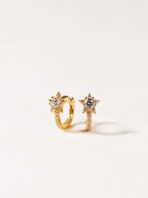 Star Pavé Huggies