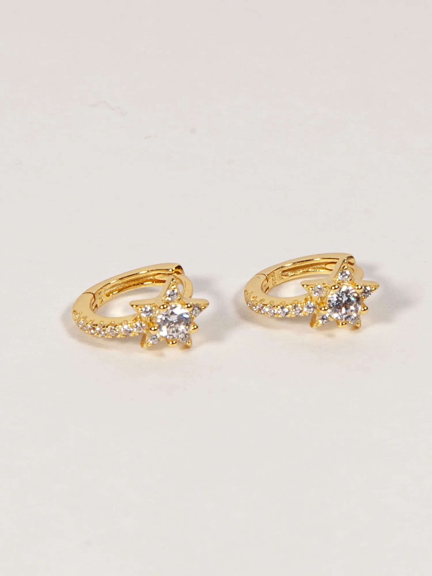 Star Pavé Huggies