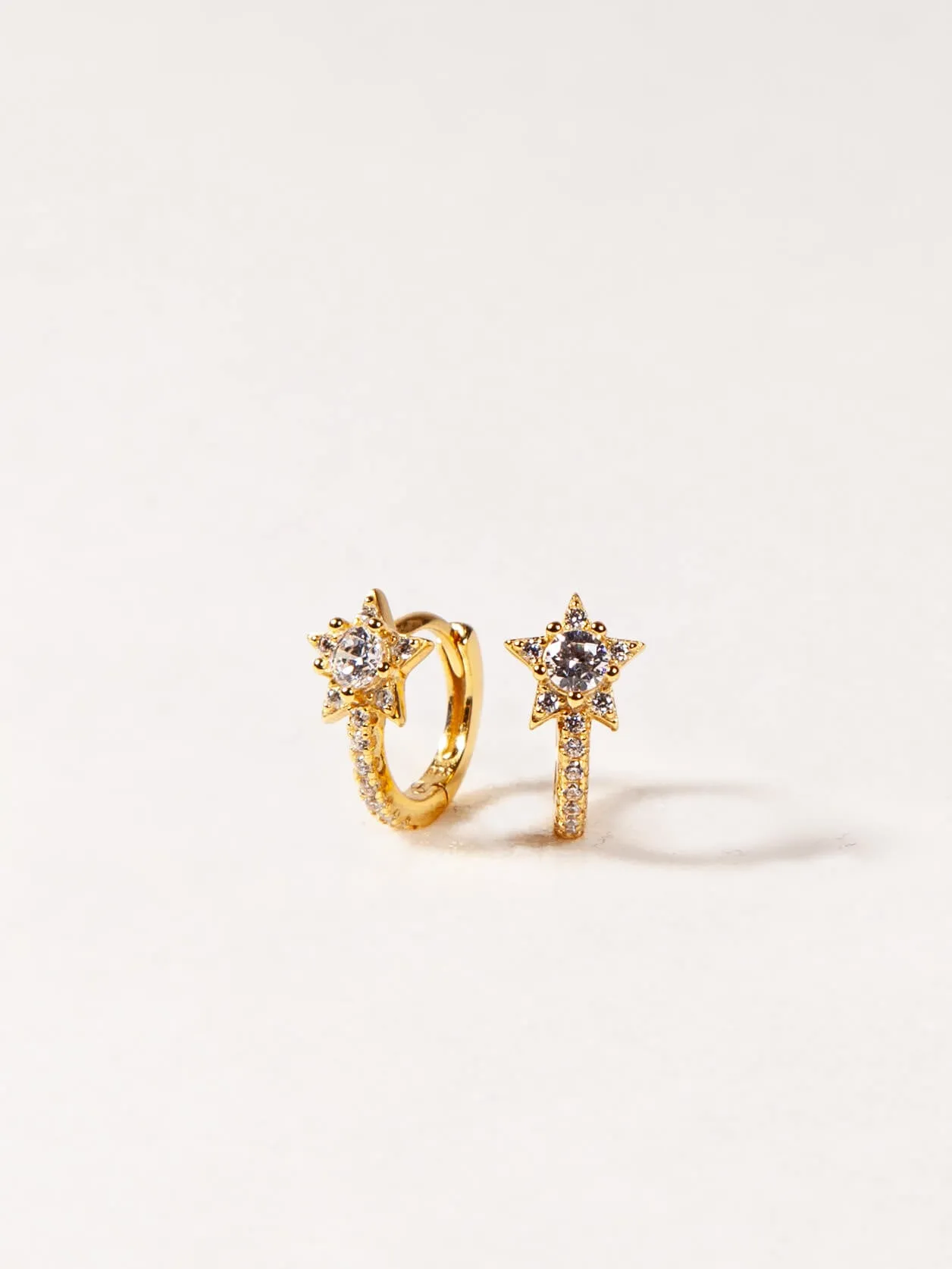 Star Pavé Huggies