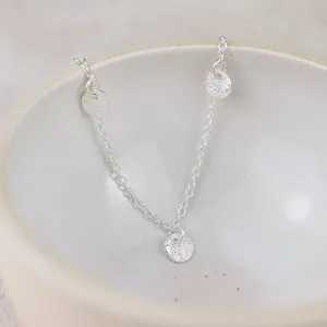 Sterling Silver Short Circle Charm Necklace