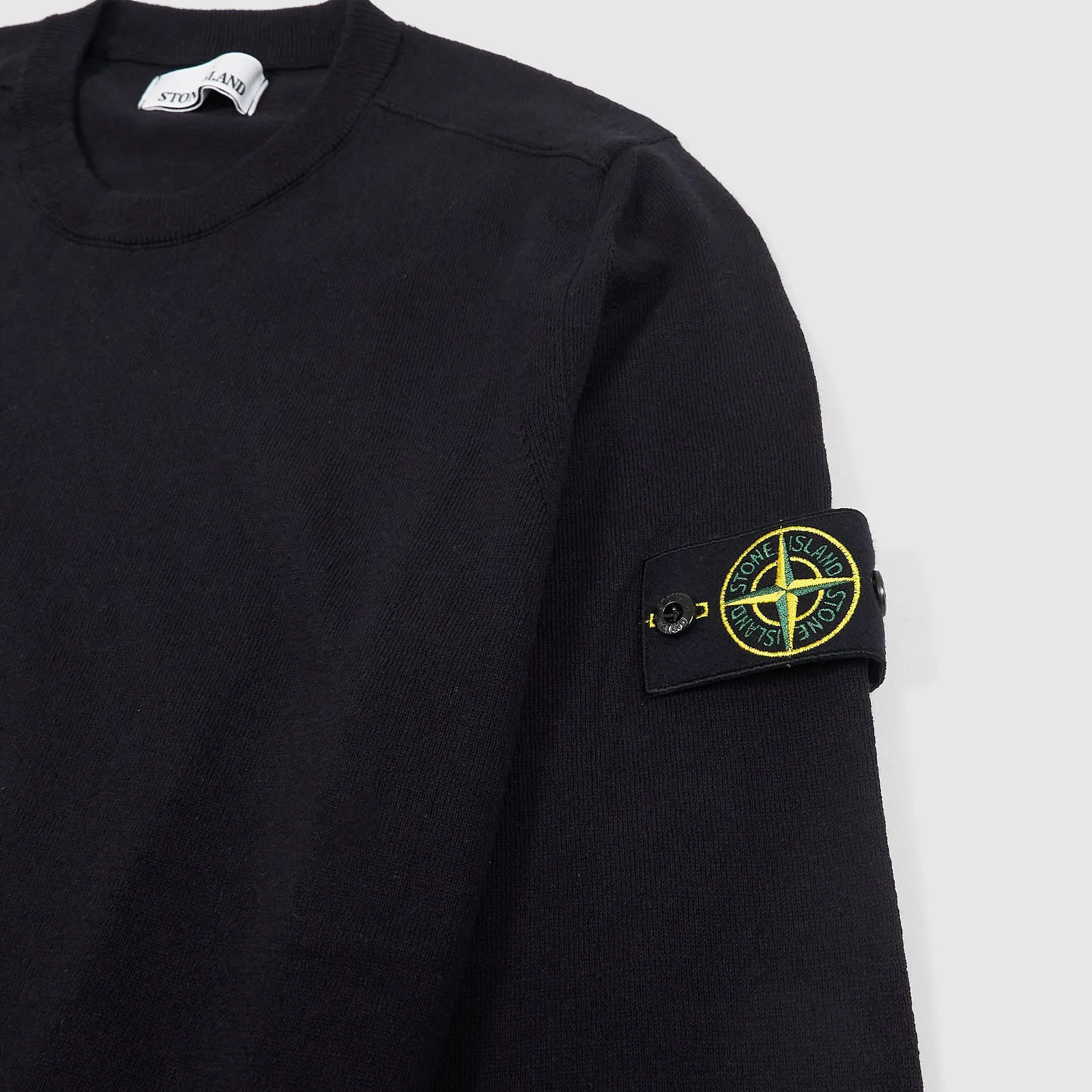 Stone Island Crew Neck Knitted Sweatshirt Pullover
