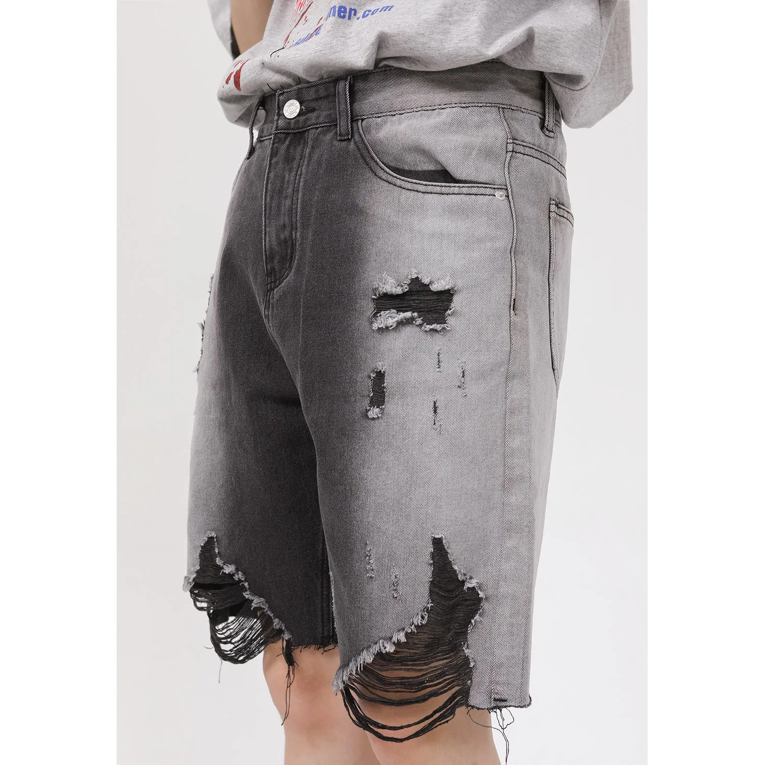 Straight cut cropped shorts