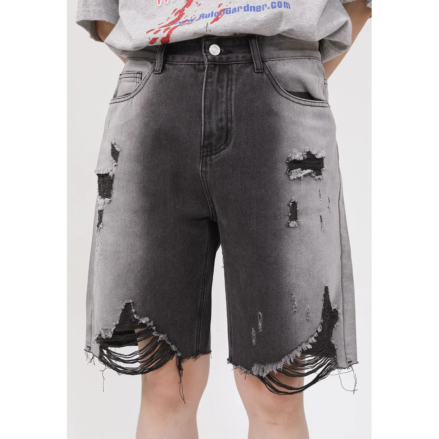 Straight cut cropped shorts