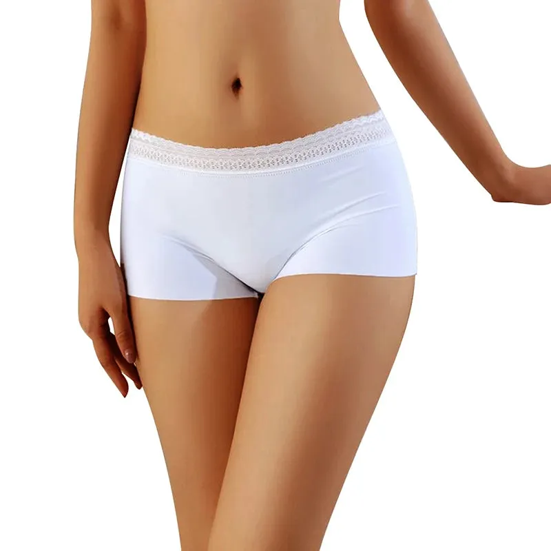 Summer Women's Seamless Ice Silk Underwear: Anti-glare Panties, Boxer Shorts & Briefs