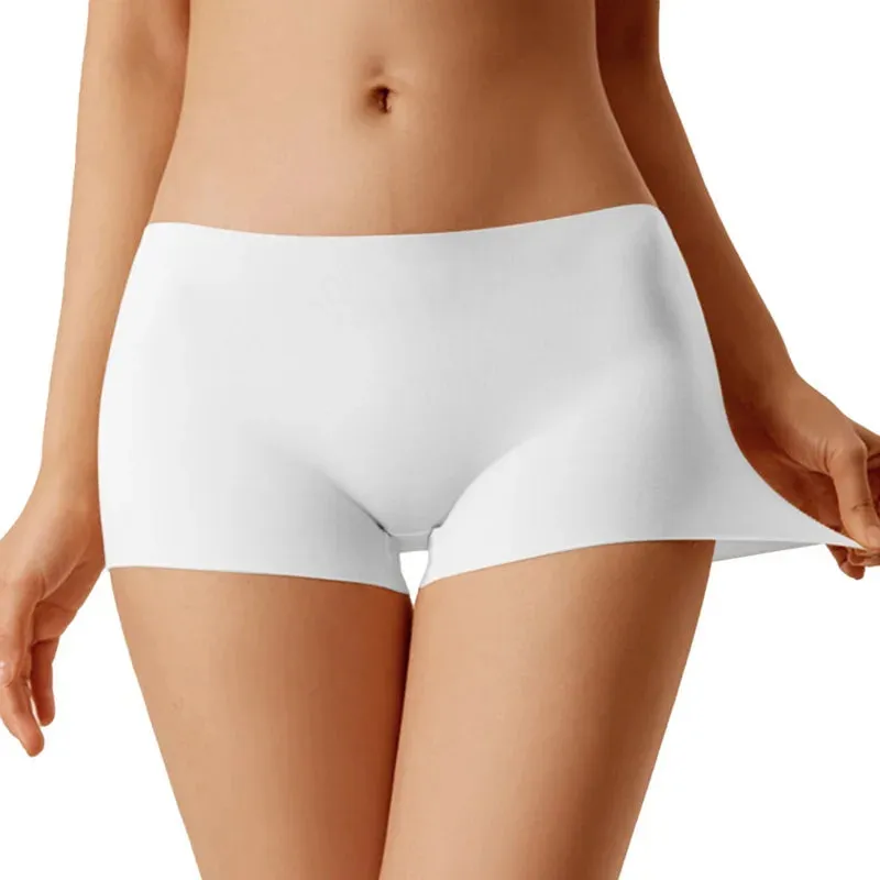Summer Women's Seamless Ice Silk Underwear: Anti-glare Panties, Boxer Shorts & Briefs
