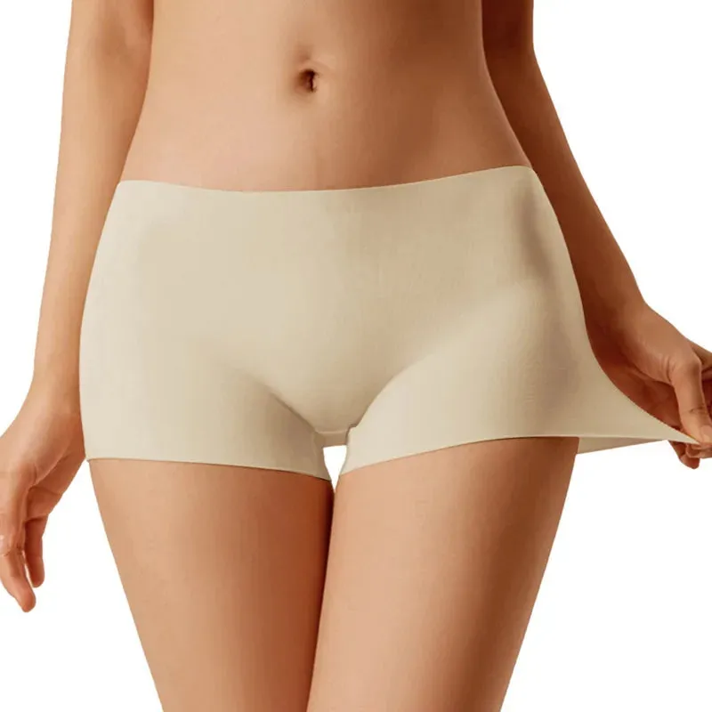 Summer Women's Seamless Ice Silk Underwear: Anti-glare Panties, Boxer Shorts & Briefs