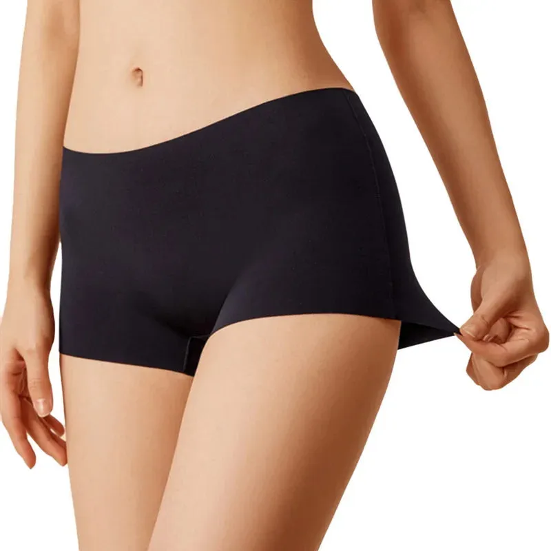 Summer Women's Seamless Ice Silk Underwear: Anti-glare Panties, Boxer Shorts & Briefs