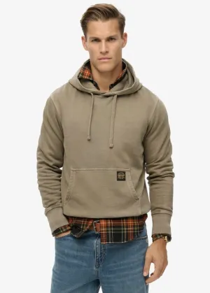 SUPERDRY Contrast Stitch Relaxed Hoodie - Washed Morel Brown