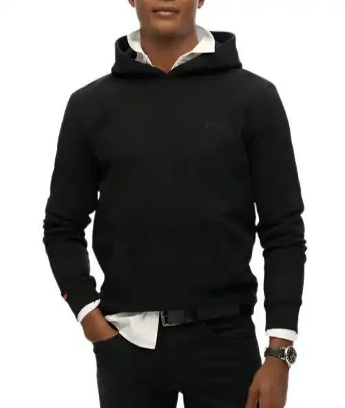 Superdry Mens Essential Logo Hoodie Black