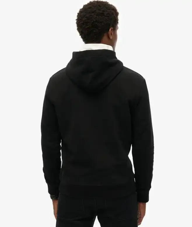 Superdry Mens Essential Logo Hoodie Black