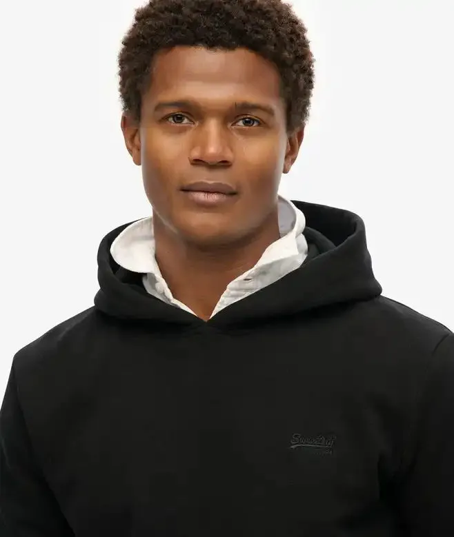 Superdry Mens Essential Logo Hoodie Black