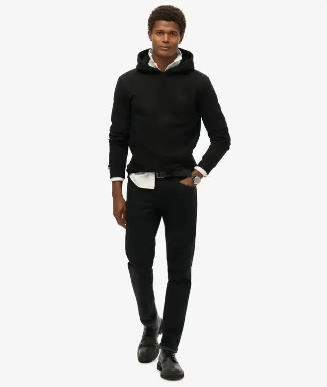 Superdry Mens Essential Logo Hoodie Black