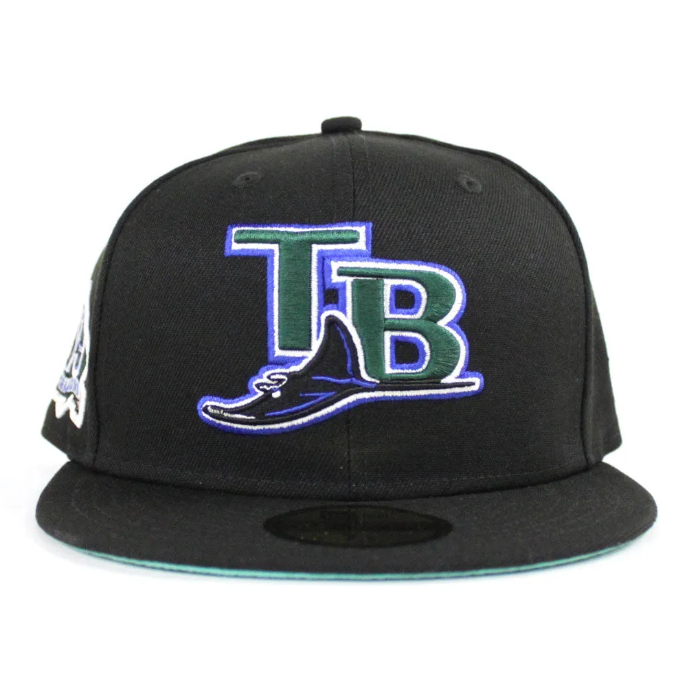 Tampa Bay Devil Rays 10 Year Anniversary New Era 59Fifty Fitted Hat (Black Mint Under Brim)