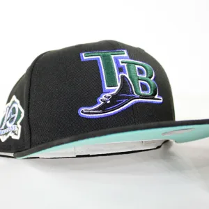 Tampa Bay Devil Rays 10 Year Anniversary New Era 59Fifty Fitted Hat (Black Mint Under Brim)