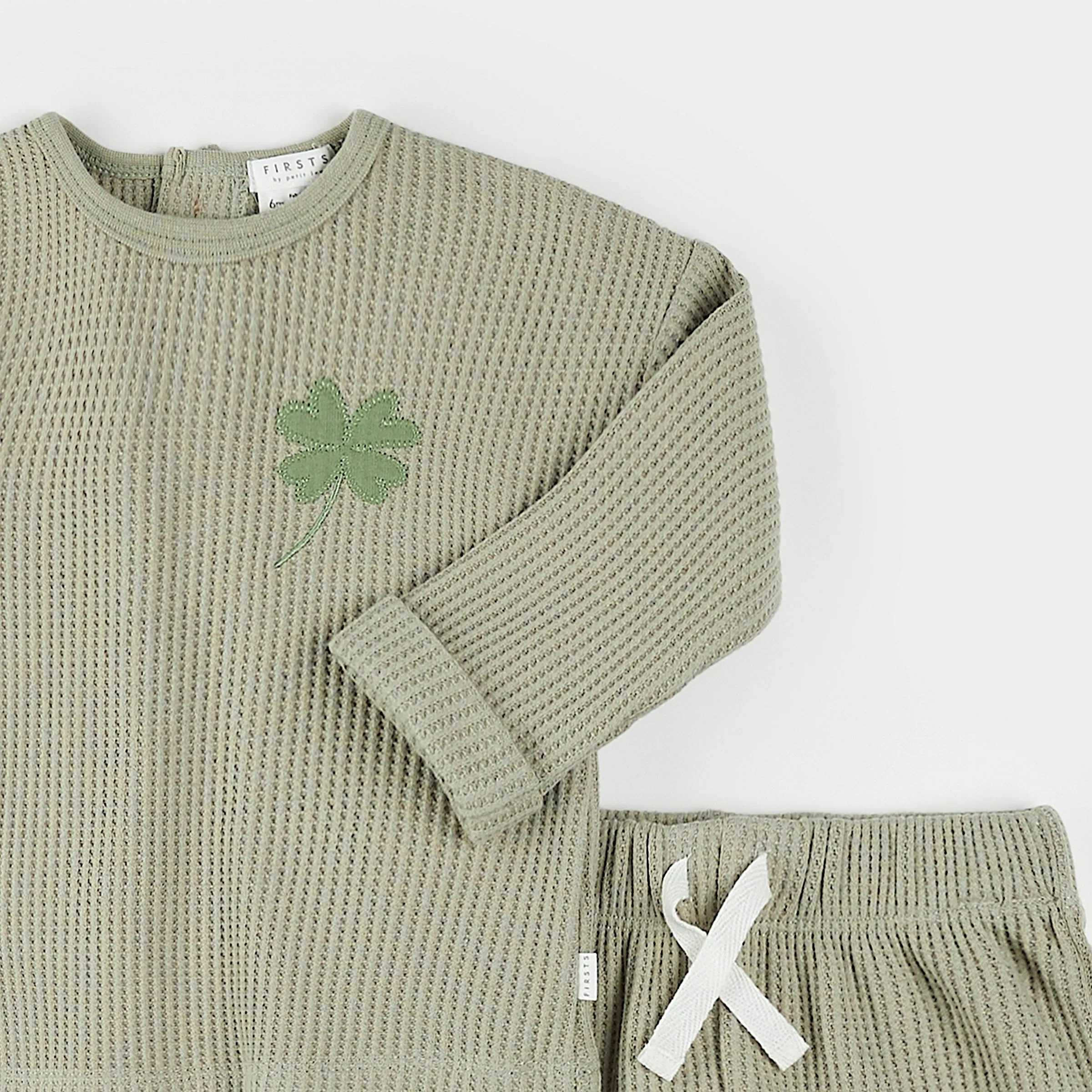 Tea Green Thermal Shorts Set