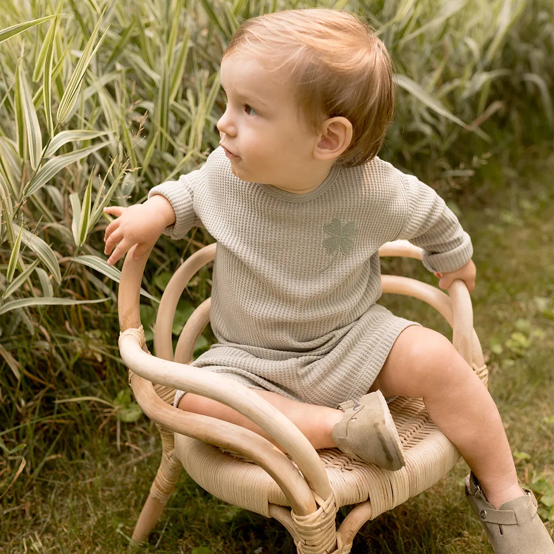 Tea Green Thermal Shorts Set
