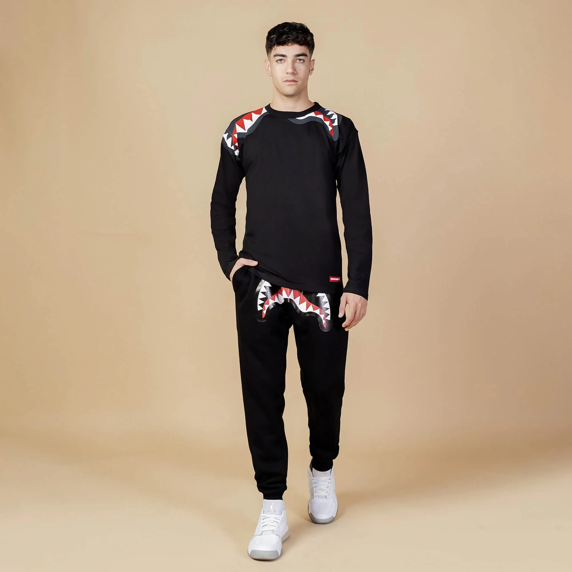 Tepláky Sprayground Smooth Front Pants čierne