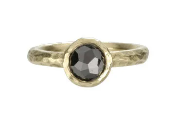 Textured Bezel Ring