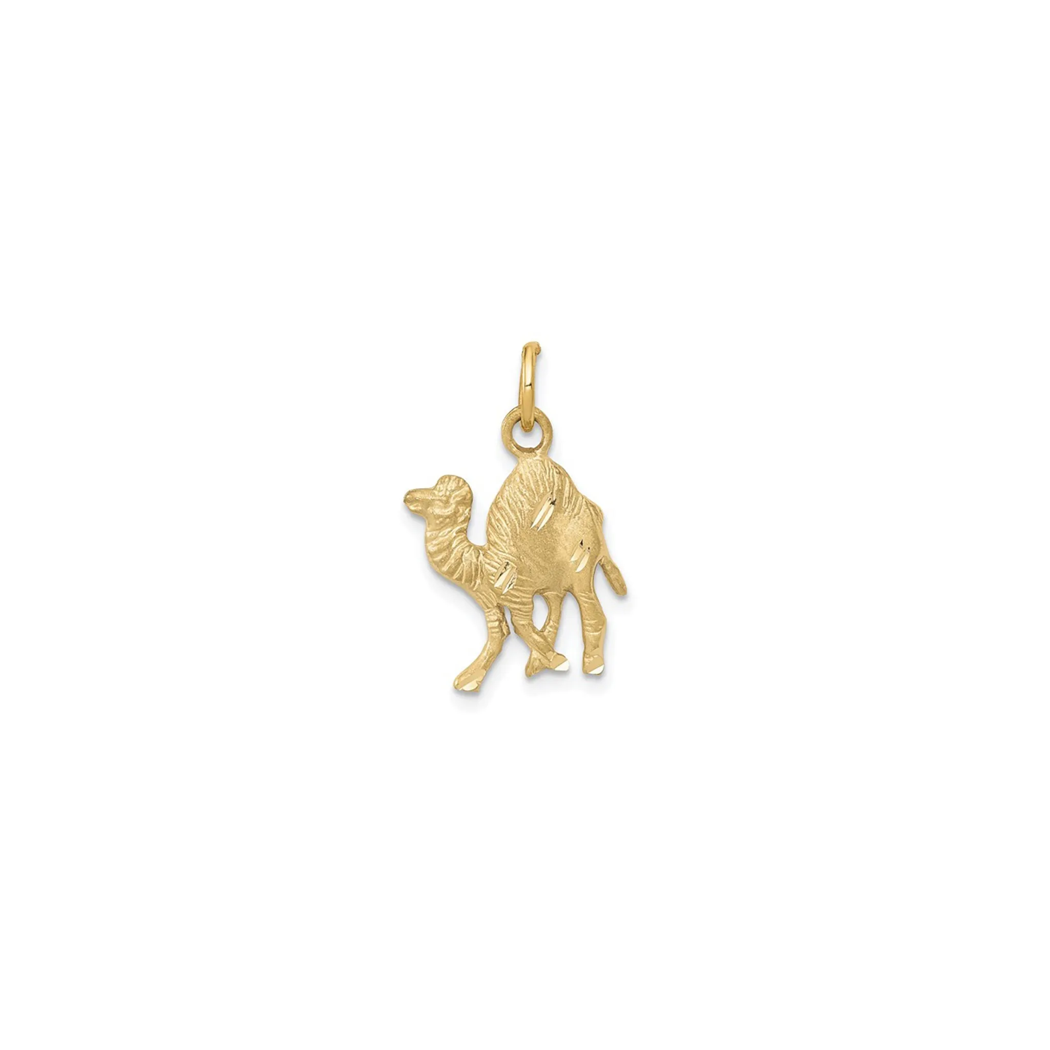 Textured Camel Pendant (14K)