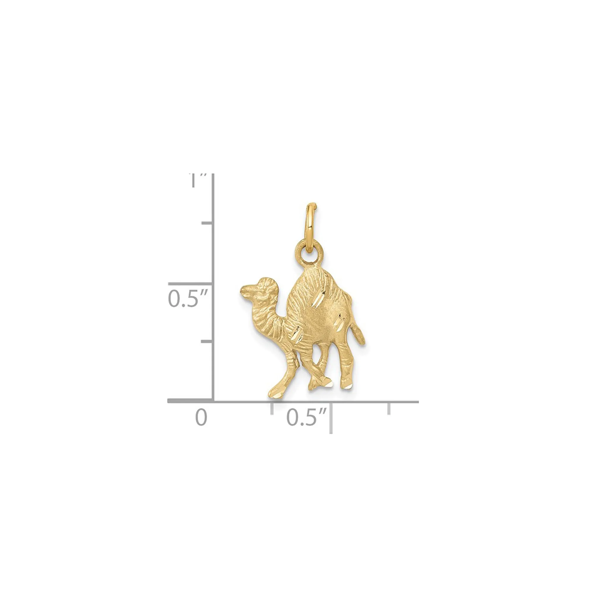 Textured Camel Pendant (14K)
