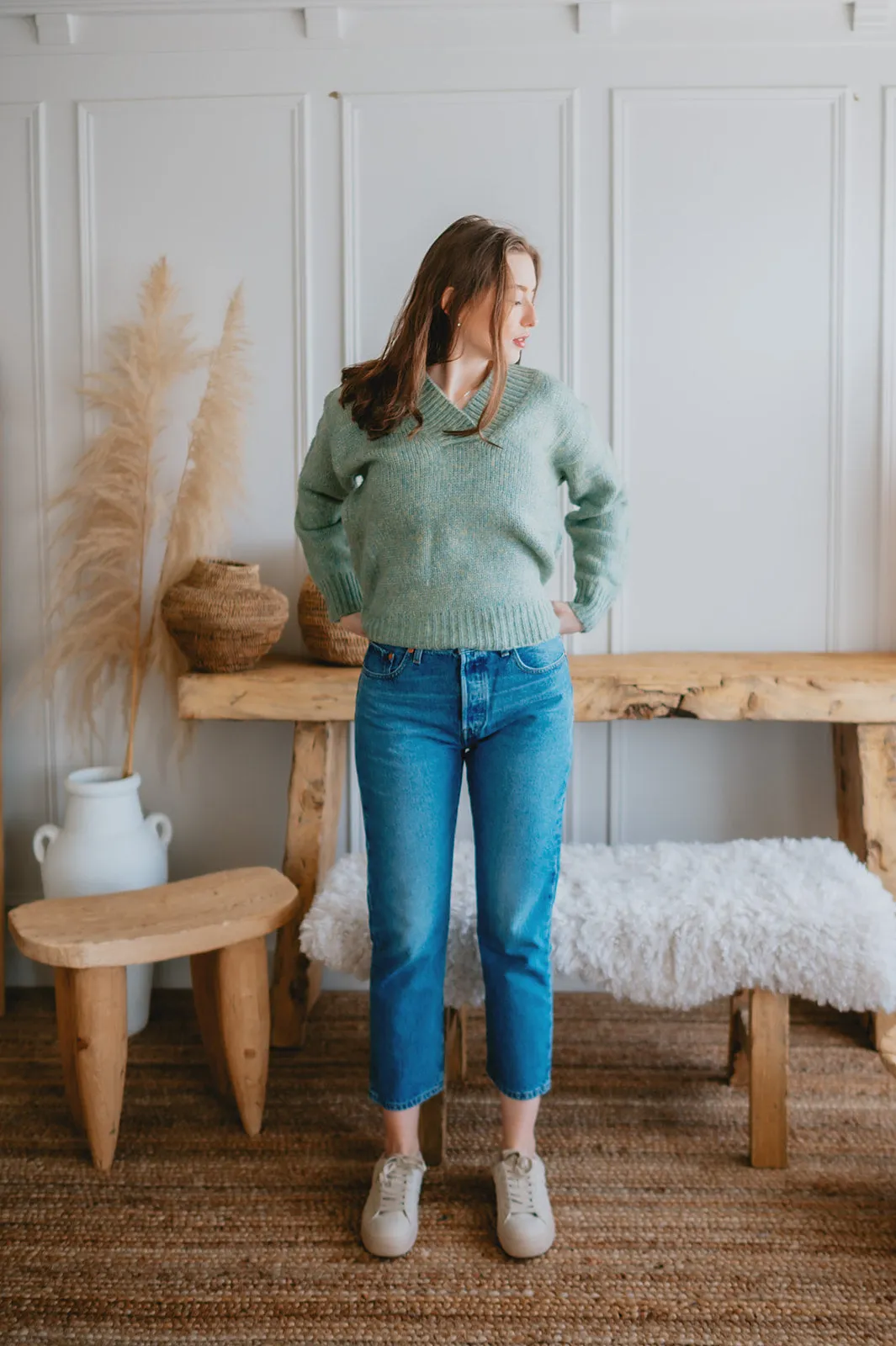 The 501 Original Crop Jeans by Levi's - Medium Indigo