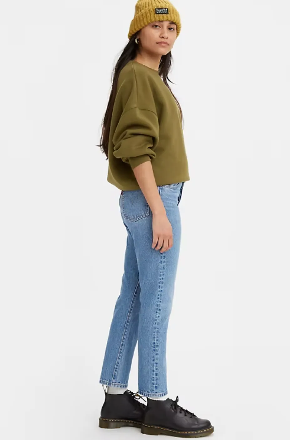 The 501 Original Crop Jeans by Levi's - Medium Indigo