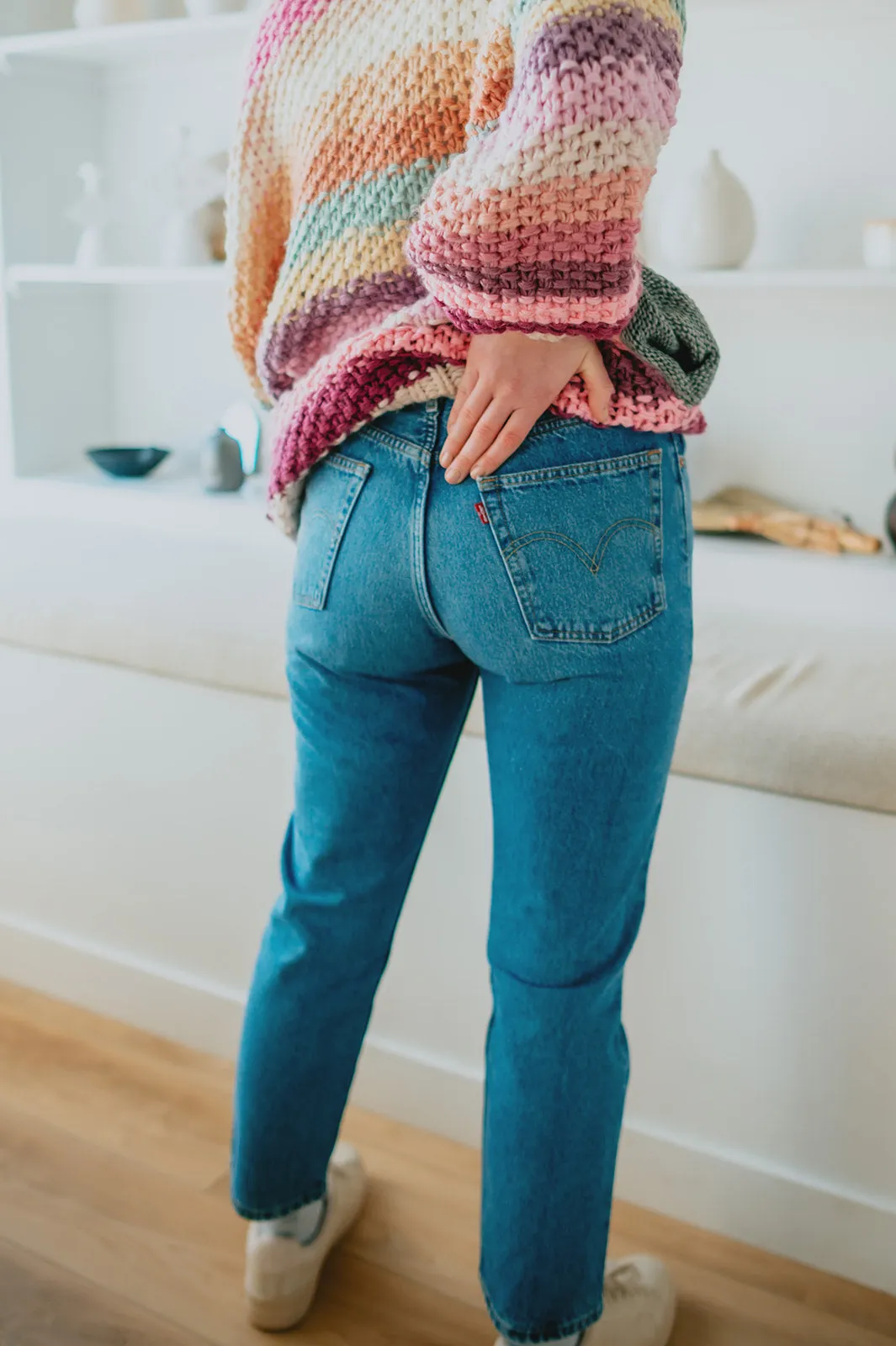 The 501 Original Crop Jeans by Levi's - Medium Indigo