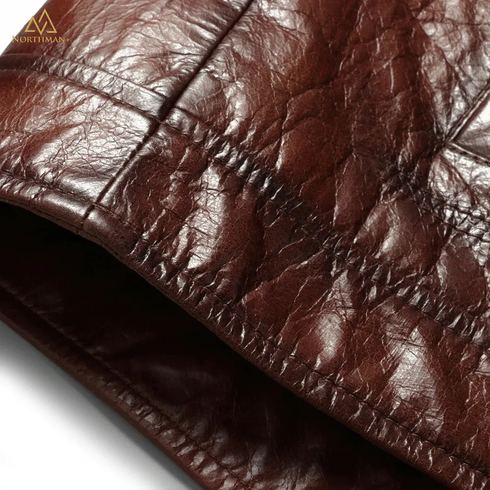 The Meteorite leather jacket in Brown