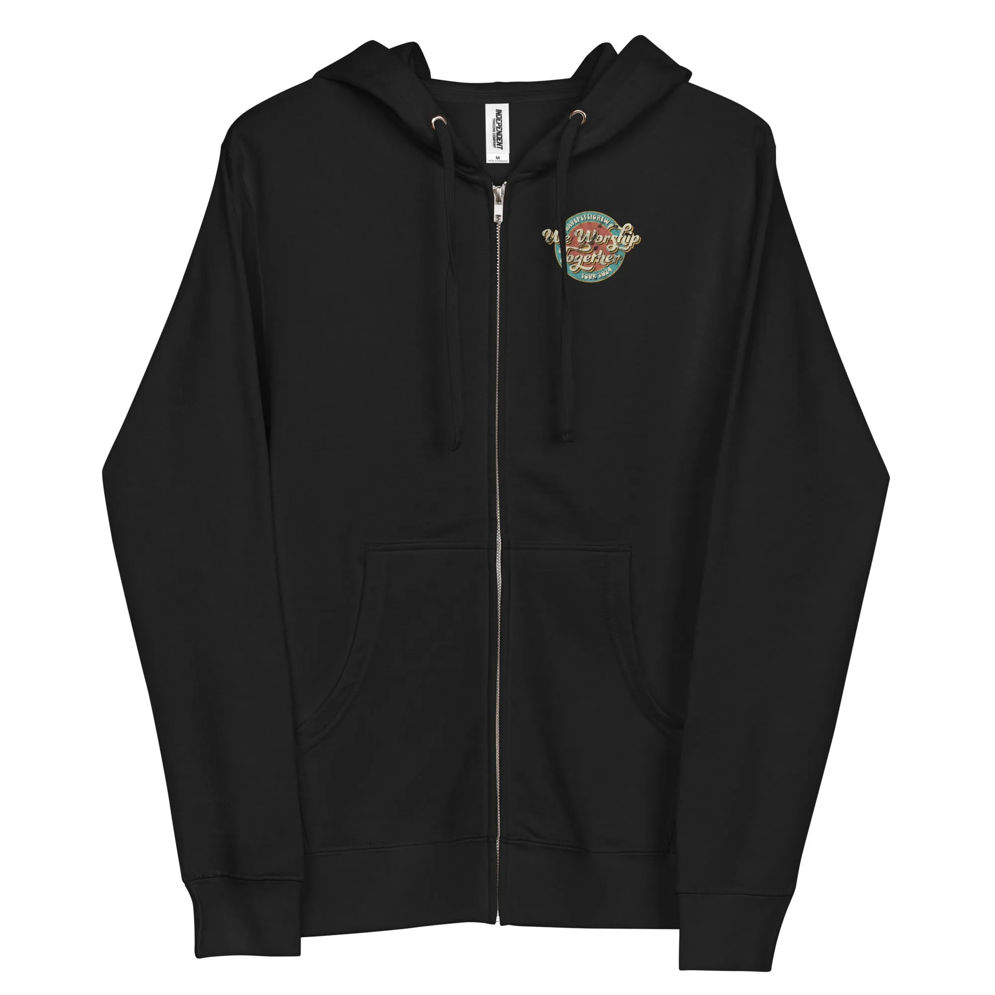 The We Worship Together Tour 2024 Unisex fleece zip up hoodie