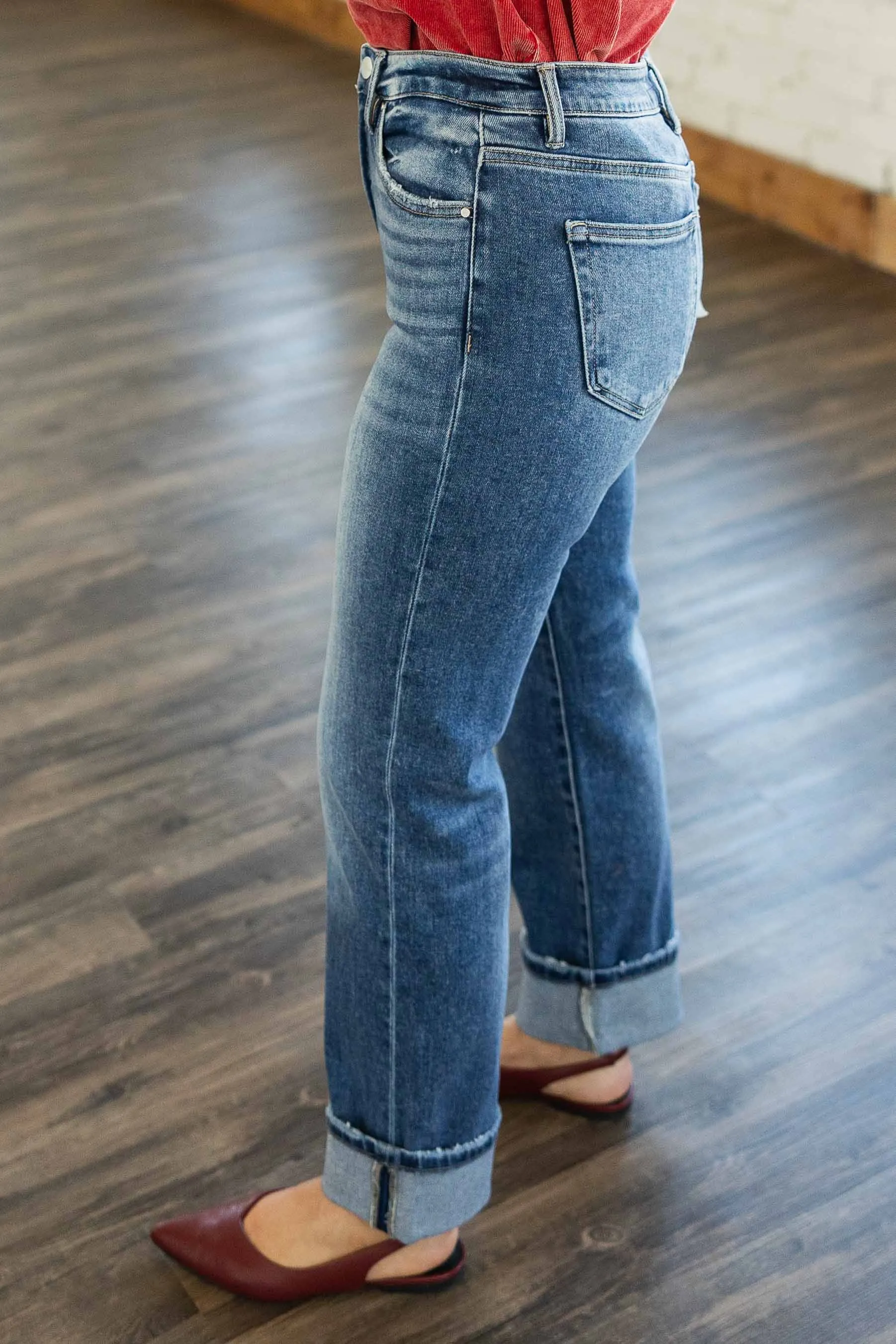 THERESA HIGH RISE CROP STRAIGHT JEAN