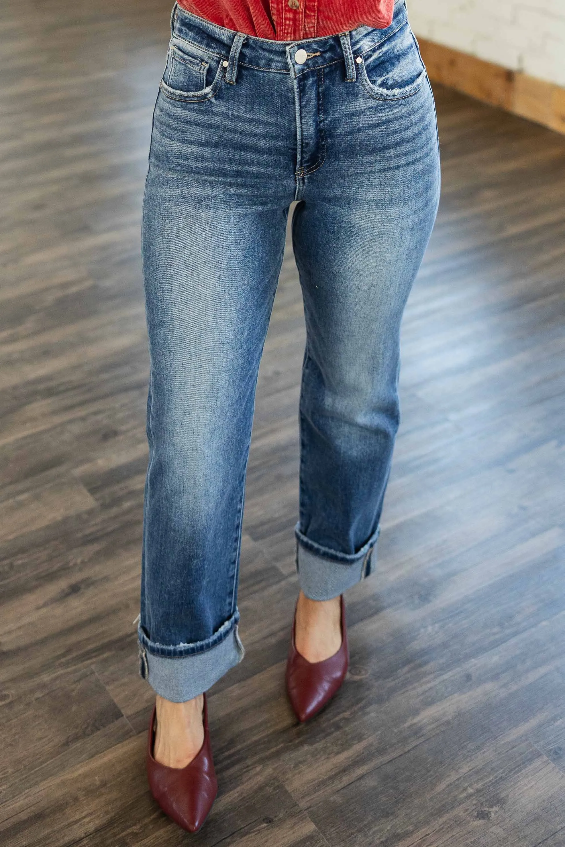 THERESA HIGH RISE CROP STRAIGHT JEAN