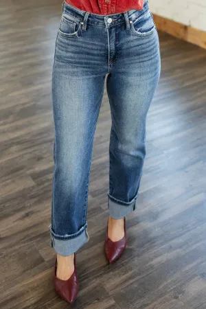 THERESA HIGH RISE CROP STRAIGHT JEAN