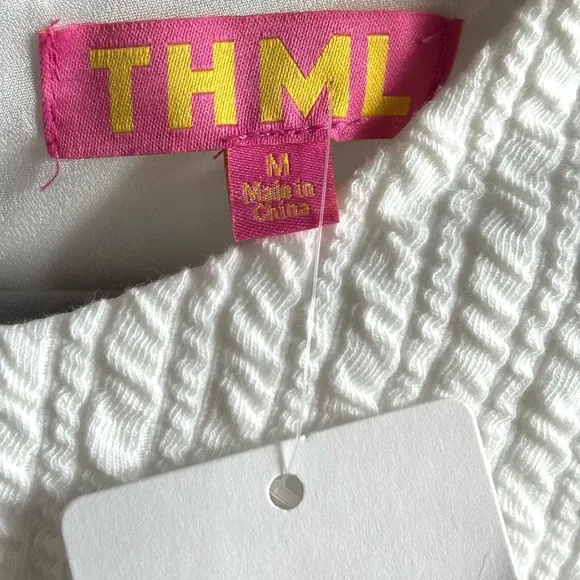 THML White Romper Always on Par Sleeveless Textured NWT Size Medium