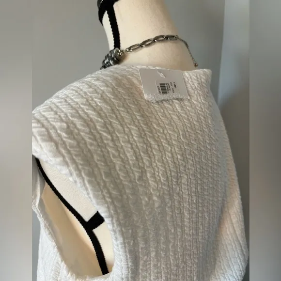 THML White Romper Always on Par Sleeveless Textured NWT Size Medium