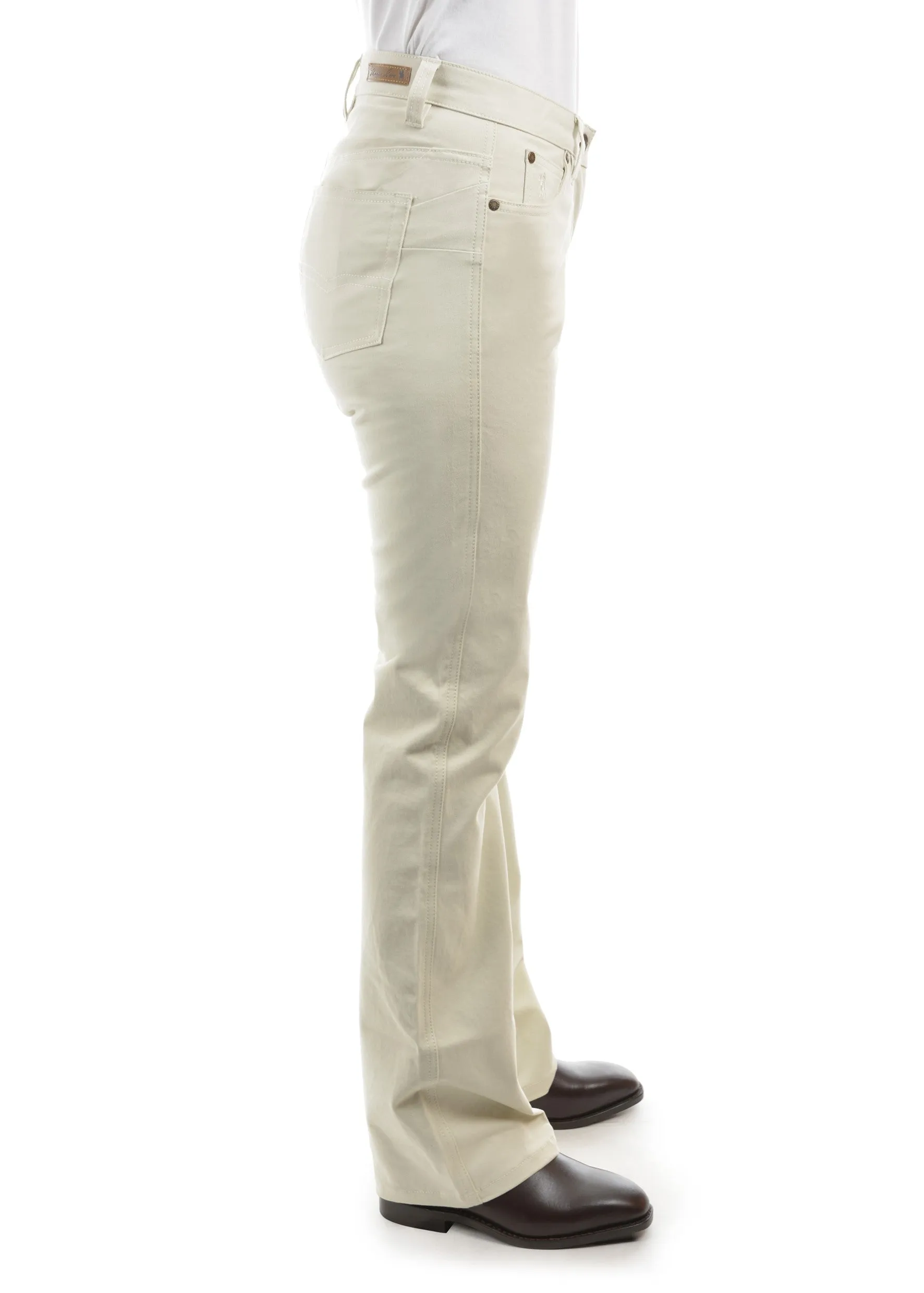 Thomas Cook Stretch Ladies Moleskin Jeans Stone