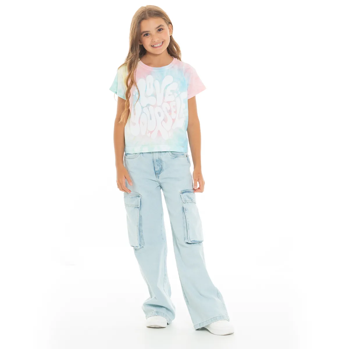 TIE DYE GRAPHIC T-SHIRT FOR GIRLS