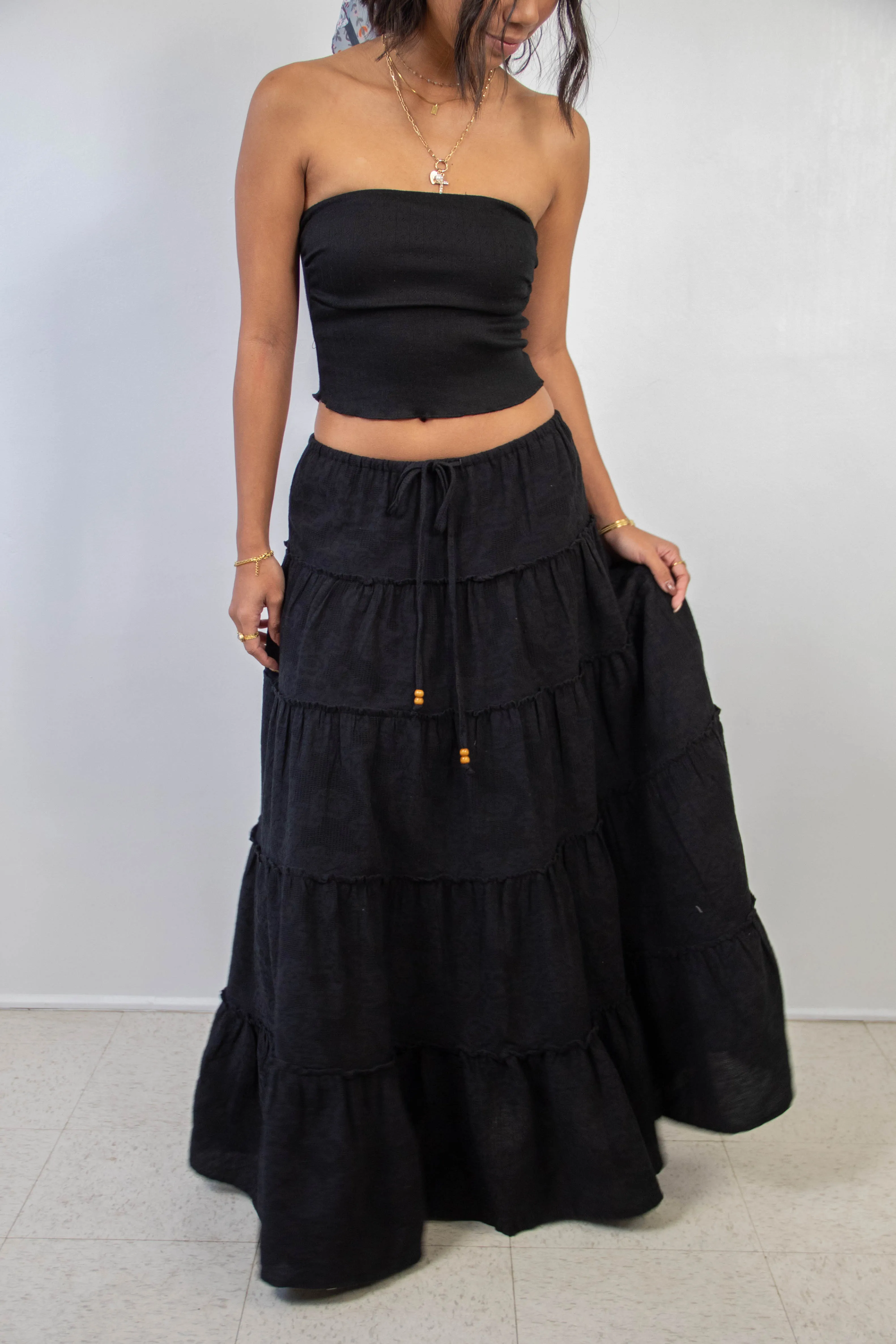 Tiered Maxi Skirt
