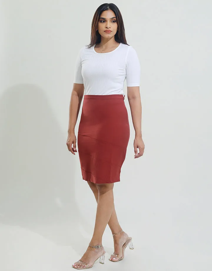 Tight Office Skirt with Back Zipper