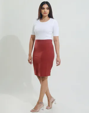 Tight Office Skirt with Back Zipper