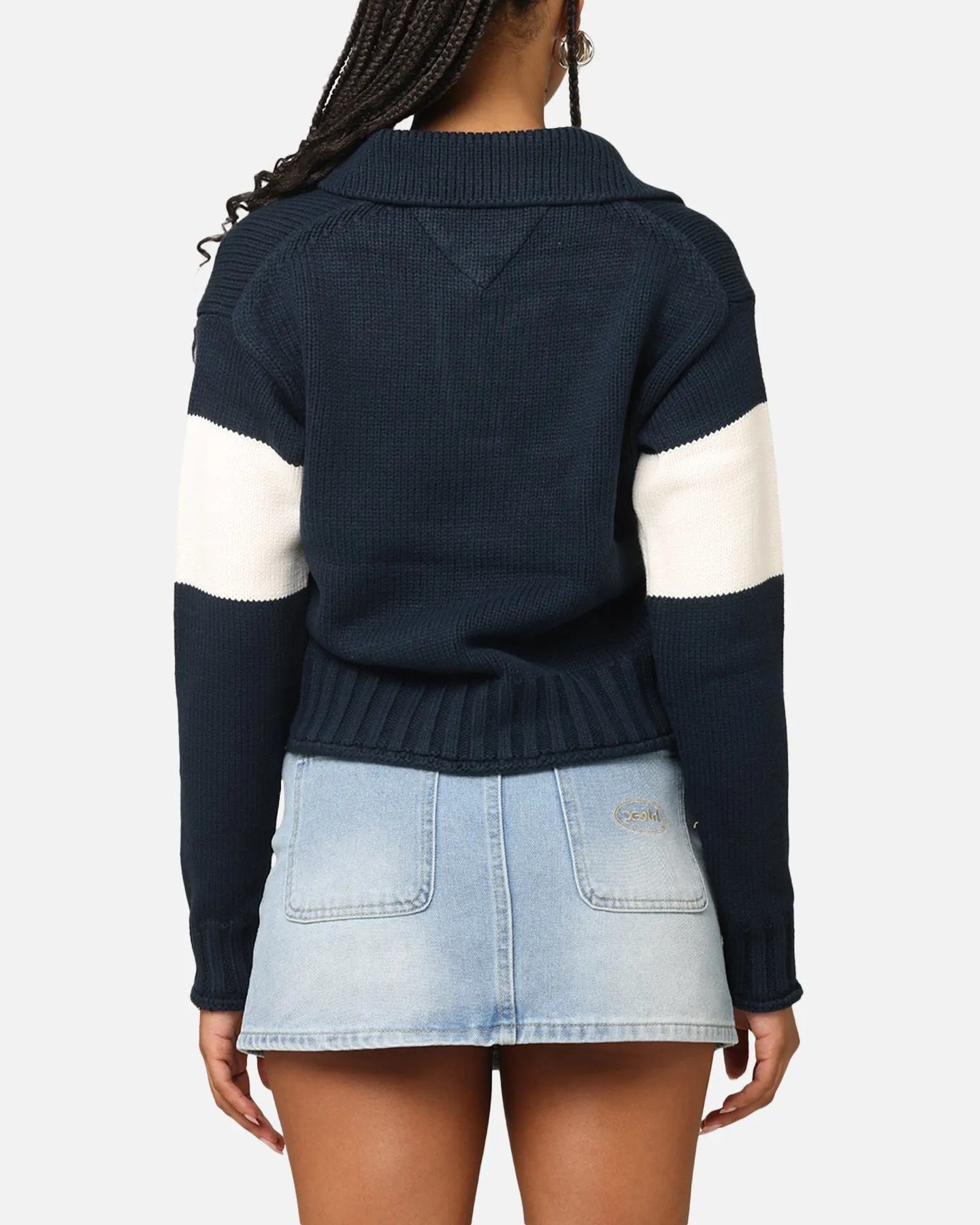 Tommy Jeans Women's TJW Flag Ruby Sweater Dark Night Navy