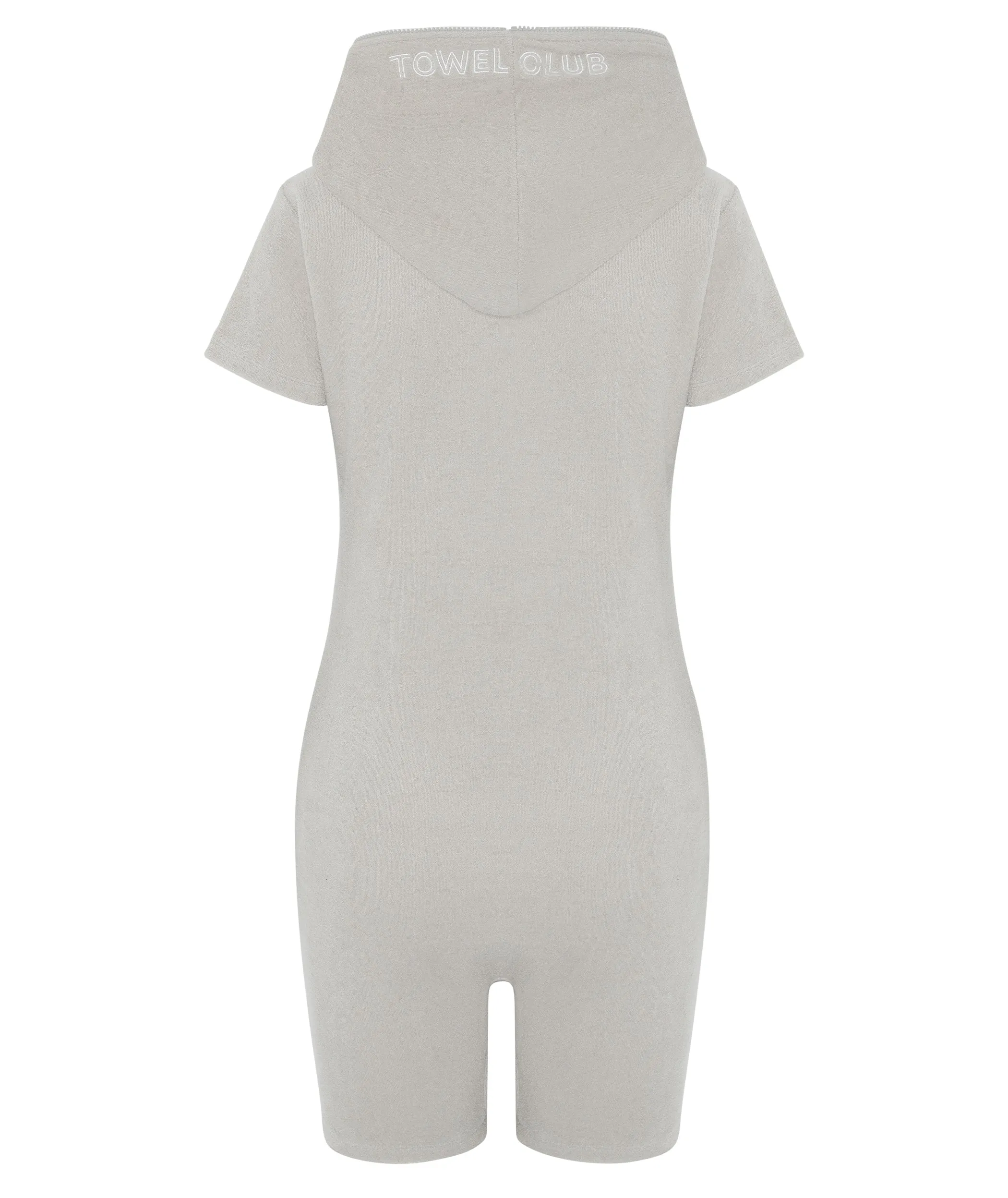 Towel Short Slim Jumpsuit Light Grey