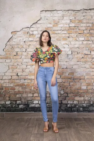 Toxik Super Stretch High Waisted Jeans Light Blue